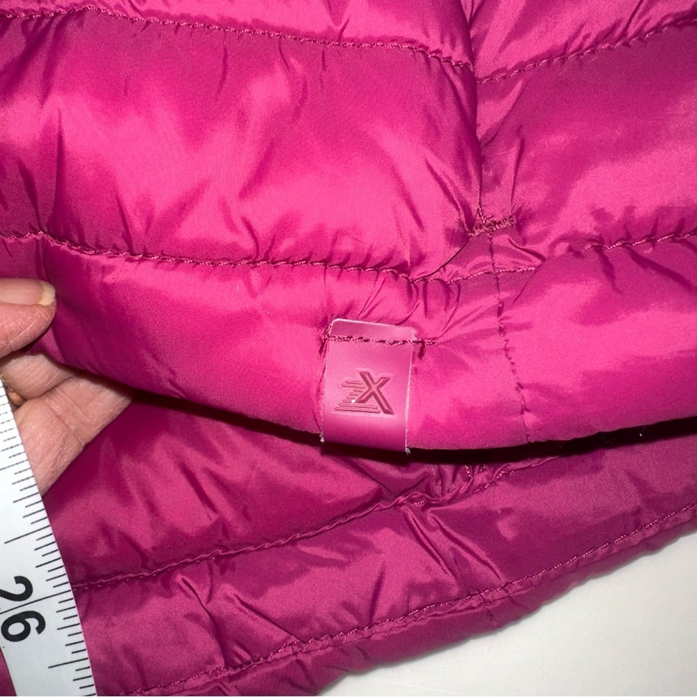 ZeroXposur Lightweight Wine/Burgundy Hi-Low Quilted Puffer Jacket Hooded Medium - Picture 10 of 14